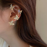 Zircon butterfly earrings